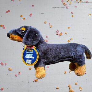Melissa And‎ Doug  Dachshund Plush Black Brown  Realistic Stuffed Animal Toy Dog